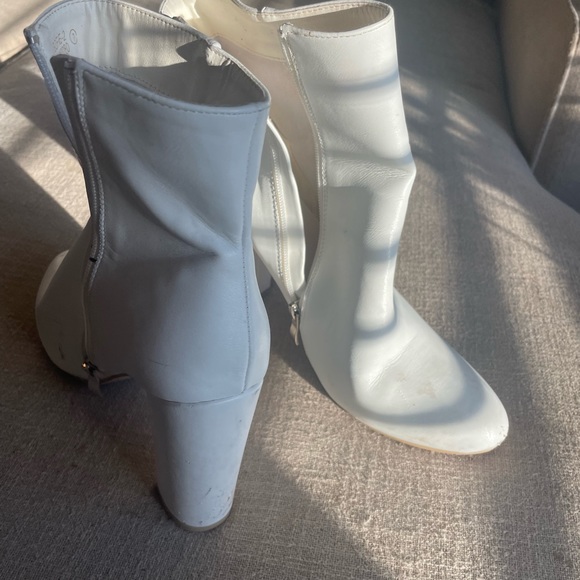 White Heeled Booties - Picture 3 of 4